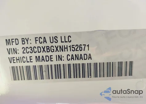 2022 Dodge Charger Sxt Rwd z USA, uszkodzony, nr VIN 2C3CDXBGXNH152671